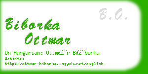 biborka ottmar business card